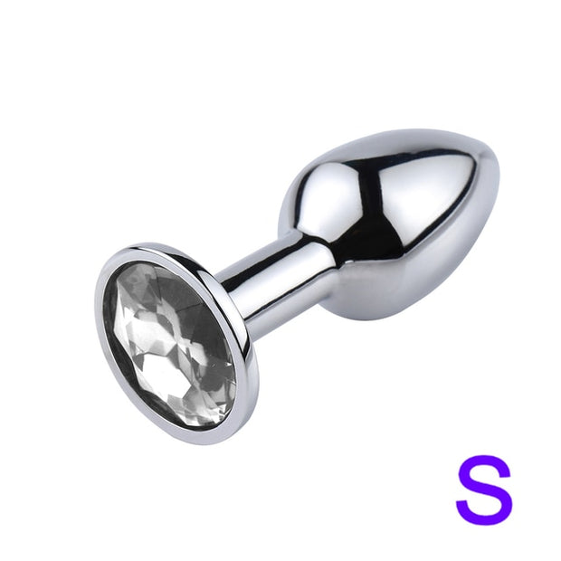 Mini Jelly Color Metal Anal Plug