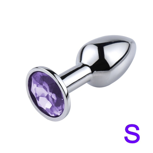 Mini Jelly Color Metal Anal Plug