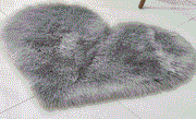 Heart Shape Fluffy Rug