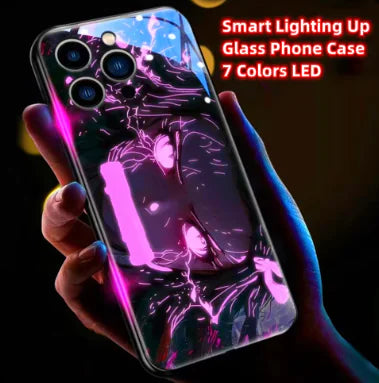 Smart LED Light Up Glass Phone Case For iPhone 15 14 13 12 11 Pro Max XR XS Plus 6 7 8 SE2020