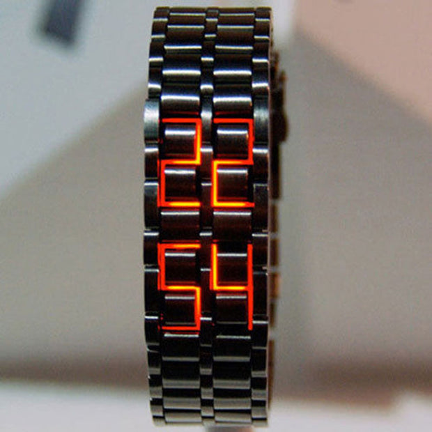 Digital Lava Wrist Watch