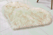 Heart Shape Fluffy Rug