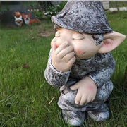 Pooping Naughty Gnome Miniature Statue Resin Dwarf Home Garden Ornament