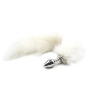 False Fox Tail With Metal Anal-Butt Plug