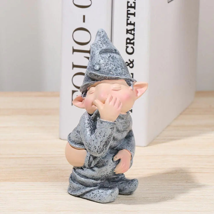 Pooping Naughty Gnome Miniature Statue Resin Dwarf Home Garden Ornament