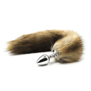 False Fox Tail With Metal Anal-Butt Plug