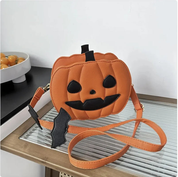 Halloween Pumpkin Crossbody Bag - Novelty Shoulder Purse for Women