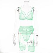 Sexy Five-Piece Set with Garter Holder