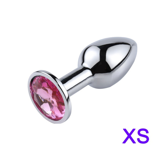 Mini Jelly Color Metal Anal Plug