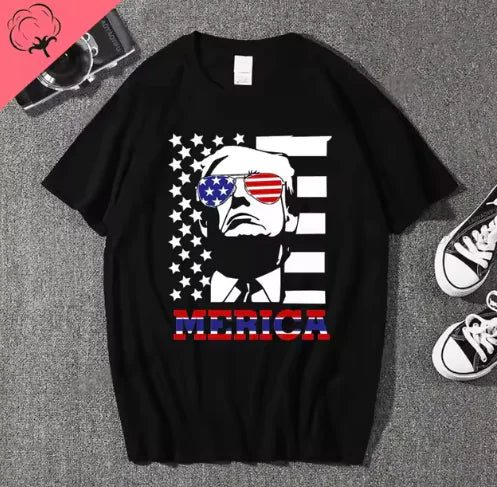 Trump Patriotic Graphic T-Shirt 2024