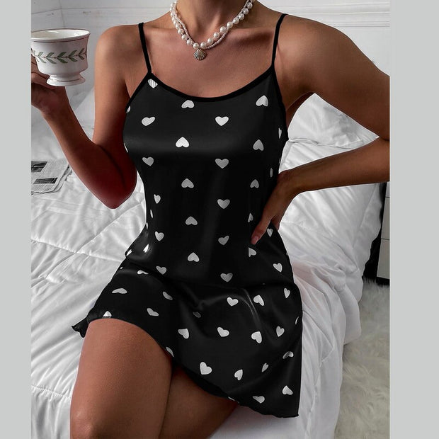 Sexy Silk Thin Halter Nightdress