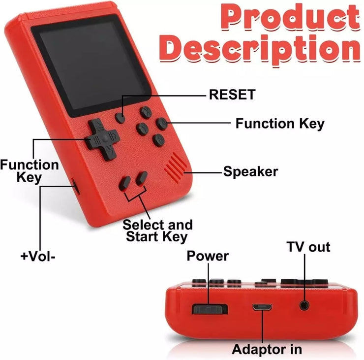 2021 New 400 IN 1 Portable Retro Game Console Handheld Game Advance Players Boy 8 Bit Gameboy 3.0 Inch LCD Sreen Support TV