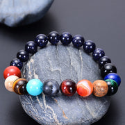 Lovers Eight Planets Natural Stone Bracelet