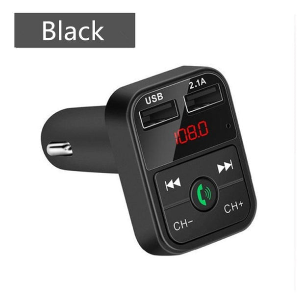 Car Bluetooth 5.0 FM Transmitter Wireless Adapter Mic Audio Receiver Auto MP3 Player 2.1A Dual USB Fast Charger Car Accessories