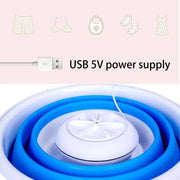 Foldable Mini Washing Machine Rotating Ultrasonic Turbines Washer USB Charging