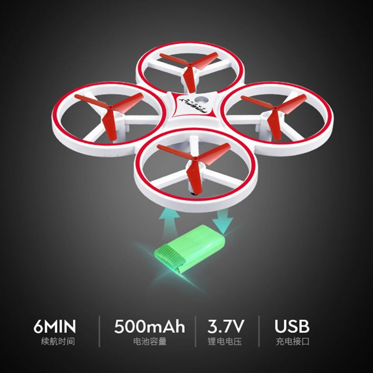 Smart Watch Remote Controlled Mini Quadcopter Induction Drone