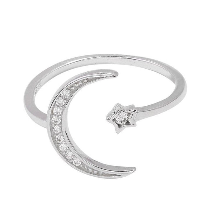 Star Moon Shape Open ring