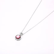 Pink Topaz Sterling Silver Necklace