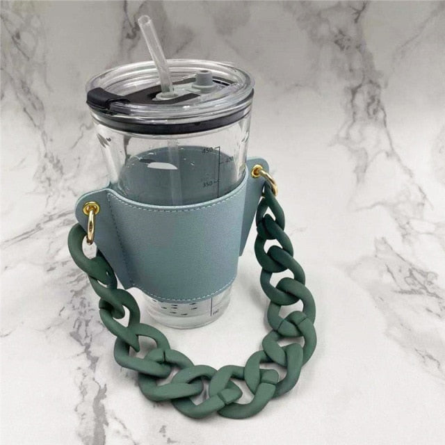 Hand-carrying Milk Tea Drink Cup Holder Detachable Chain