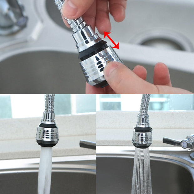 Kitchen Gadgets 2 Modes 360 Rotatable Bubbler High Pressure Faucet Extender