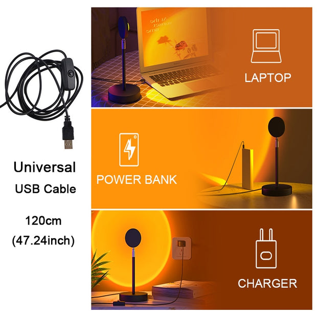 Sunset Lamp RGB 16 Colors APP Remote Control