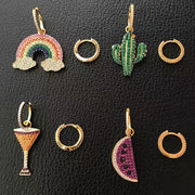 Rainbow big brand AM Earrings