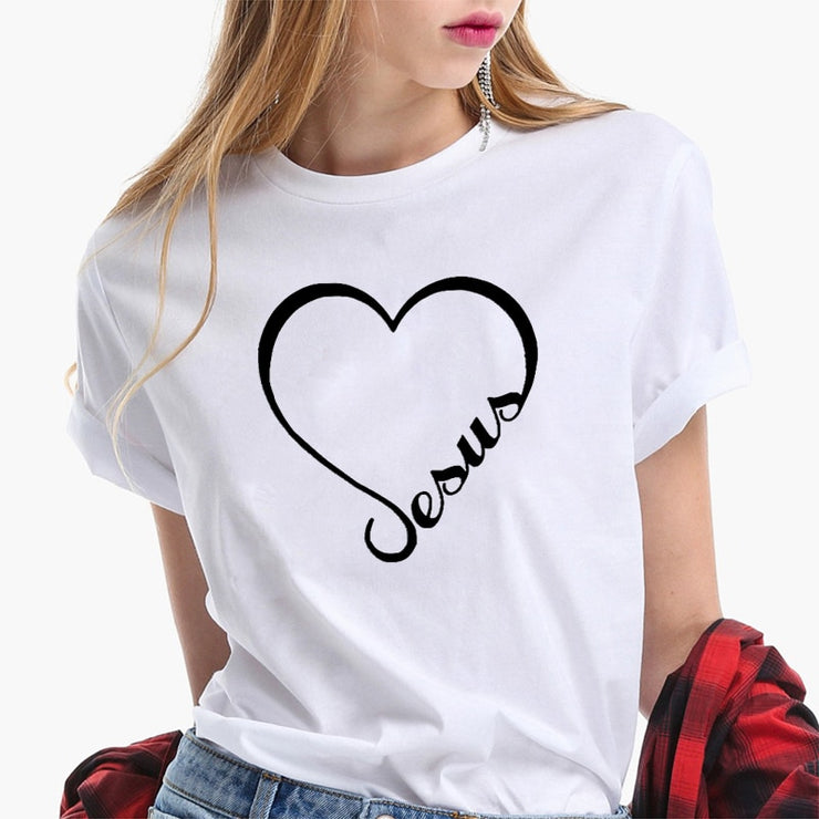 Love Heart Jesus Faith T Shirt