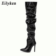 Women Motorcycle Over The Knee Boots