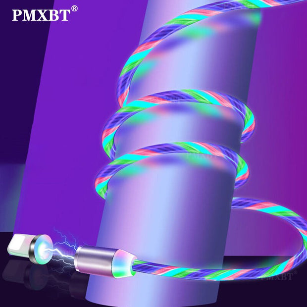 LED Glow Flowing Magnetic Charger Cable