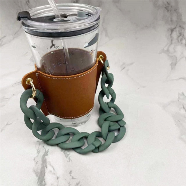 Hand-carrying Milk Tea Drink Cup Holder Detachable Chain