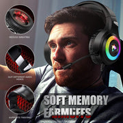 Gaming Headset With Microphone RGB Light