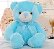 Creative light LED inductive stuffed animals plush colorful bright teddy bear