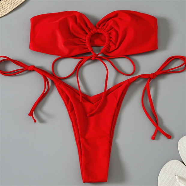 Drawstring Bikini Set