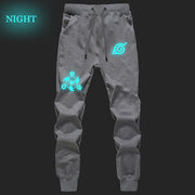 Anime Naruto Uchiha Sharingan Pants Autumn Winter Men Joggers Fitness Long Trousers Naruto Sasuke Luminous Sweatpants Plus Size