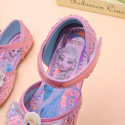 Disney Frozen Elsa Shoes For Girls Children Lovely Cartoon Princess Flat Sandals Shoes Inside and outside slippers With Bow