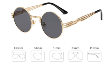 XIU Round Sunglasses Men Women Metal Punk Vintage Sunglass Brand