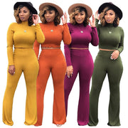 Fall Clothing 2 Piece Set Women Long Sleeve Top and Pants Set Lounge Wear Sets Womens Outfits