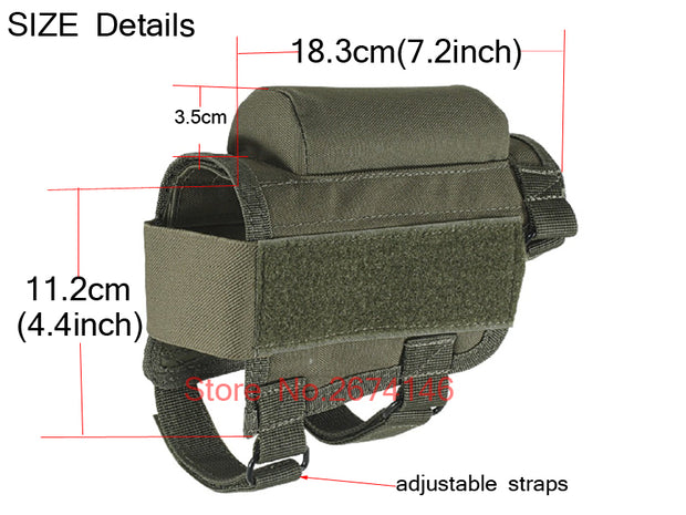 Hunting Gun Accessories Adjustable Rifle Shotgun Tactical Buttstock Cheek Rest Shooting Pad Ammo case Cartridges Holder Pouch