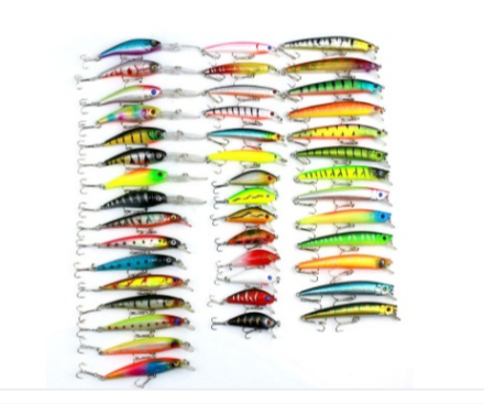 20pcs/lot Fishing Lure Set 2 Models 20 Color Mixed Minnow Lure Crank Bait Fishing Tackle Bass Baits