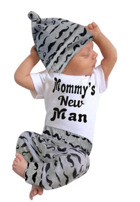 MOMMY’S NEW MAN 3 PIECE OUTFIT