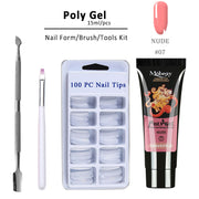 Poly Gel LED Clear UV Gel Varnish Nail Polish Art Kit