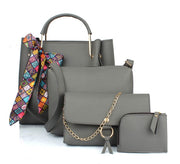 TMN Combo of Grey Ribbon Handbag with sling bag and golden chain bag and Coin  Pouch