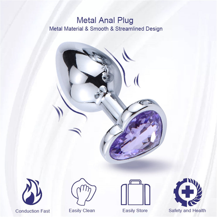 Mini Jelly Color Metal Anal Plug