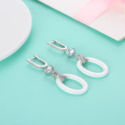 Sterling Silver Italian Ceramic Earring