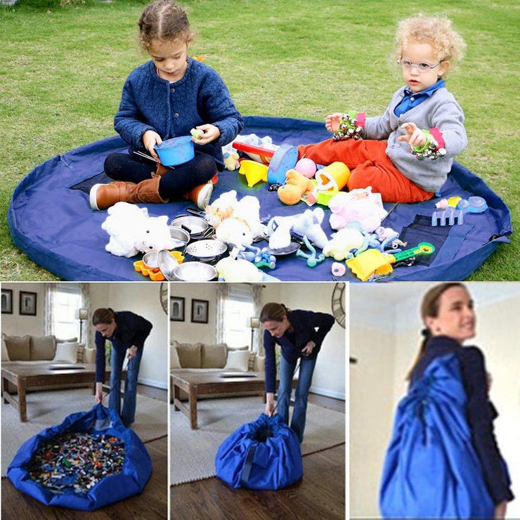 Portable Kids Toy Storage Bag and Play Mat Lego