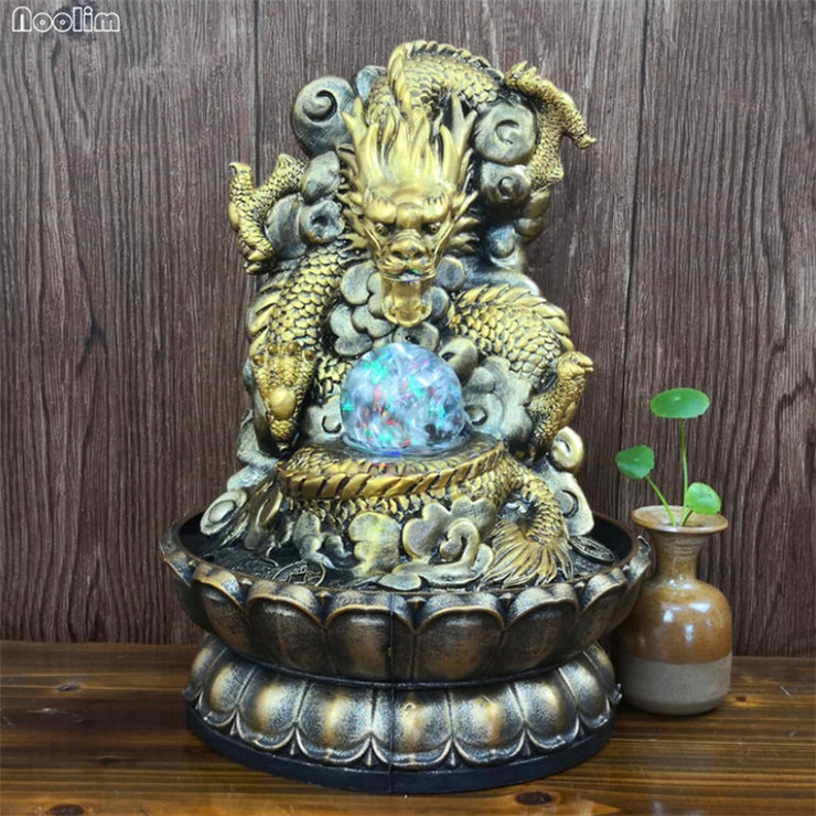 Resin Lucky Dragon Feng Shui Waterscape