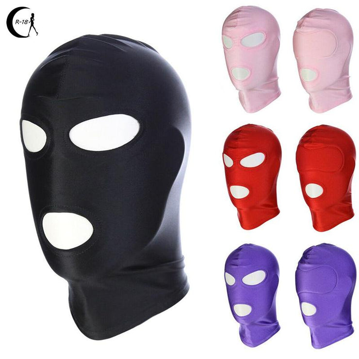 Spandex Erotic Fetish Open Mouth Hood Mask