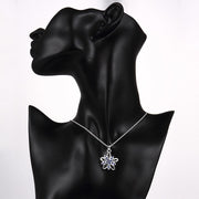 Charente Necklace in 18K White Gold Plated made with  Crystals