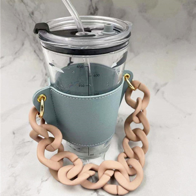 Hand-carrying Milk Tea Drink Cup Holder Detachable Chain