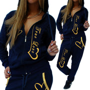 Printed Hooded Casual Tracksuit